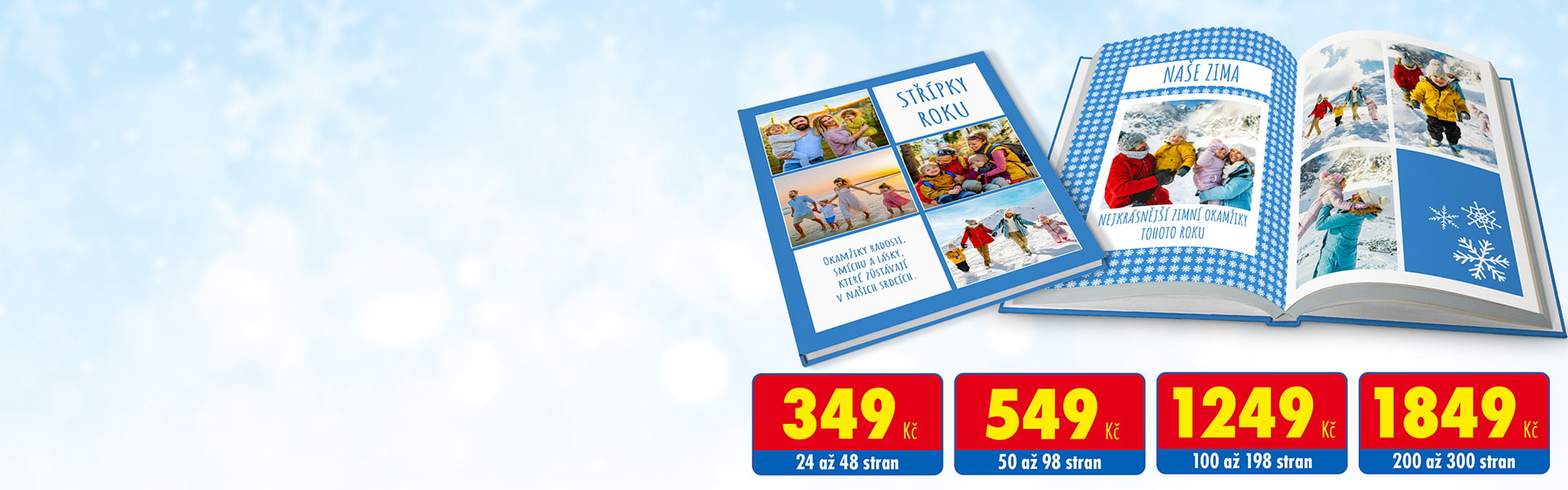 Senzační ceny Fotokniha pevná, cca A4 na výšku
