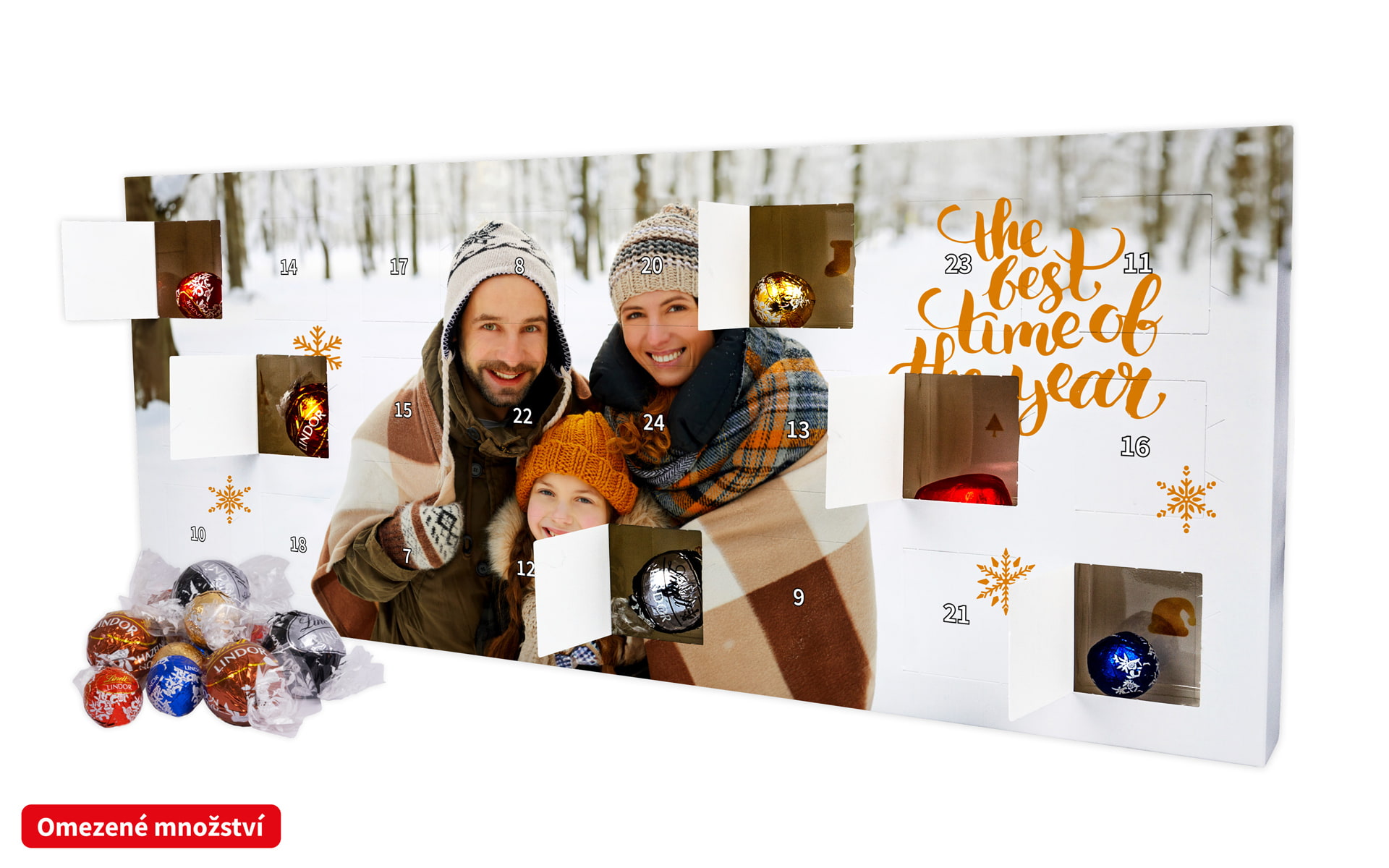 Exkluzivní čokoládový adventní fotokalendář Lindt od HappyFoto Exkluzivní čokoládový adventní fotokalendář Lindt od HappyFoto