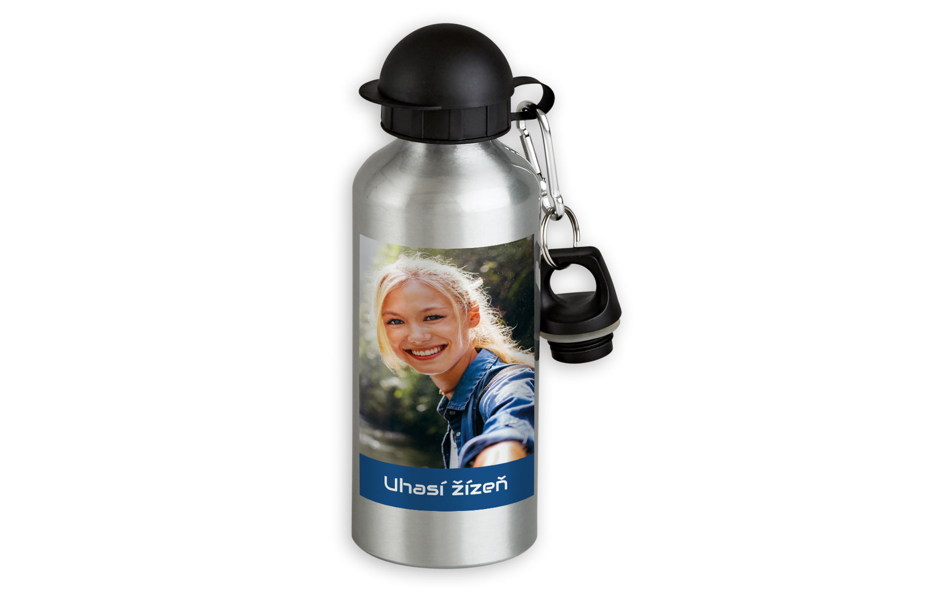 Láhev na pití 600 ml stříbrná