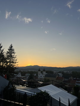 Západ slunce nad Trenčínem