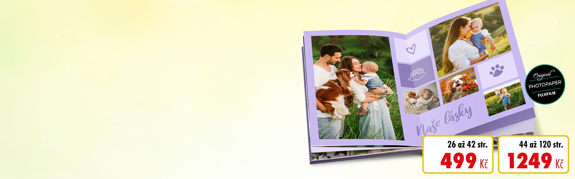 Senzační cena deLUXE Fotokniha pevná, cca A4 na  výšku