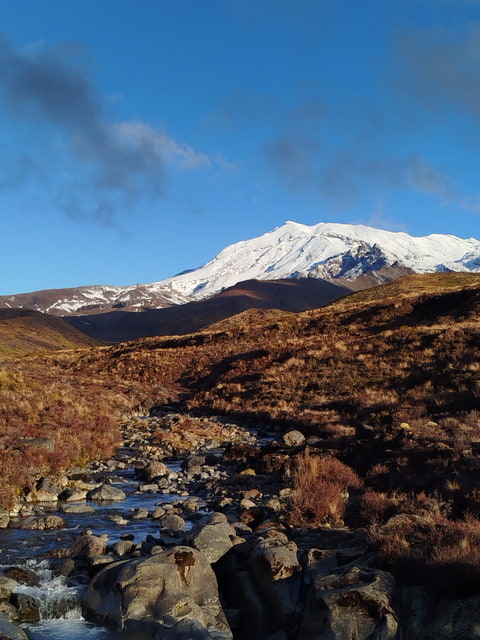 Výhled na sopku Mouth Ruapehu 